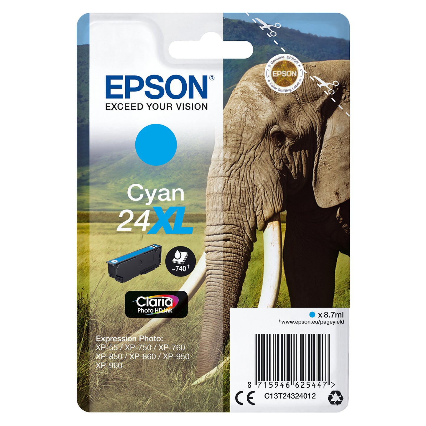 Epson C13T24324012 cyan HC