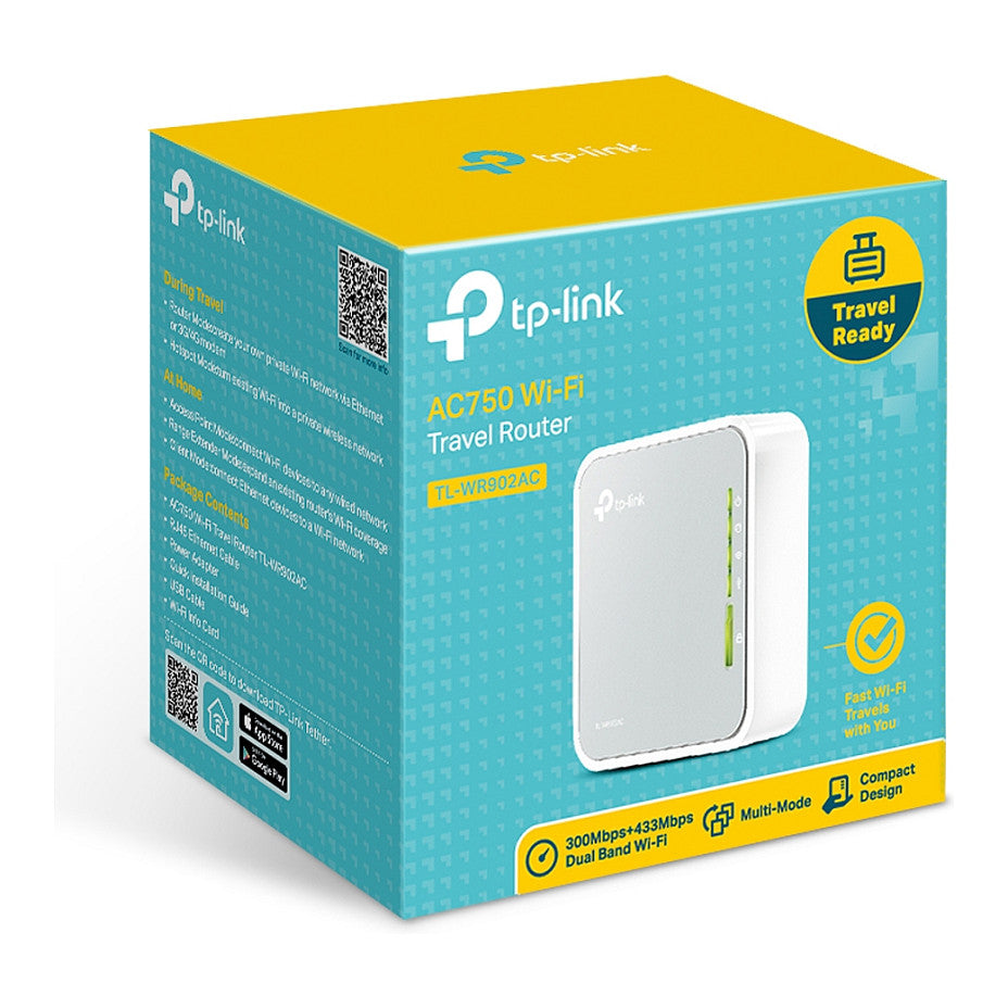 TP-LINK TL-WR902AC - AC750 Mini Pocket Wi-Fi Router