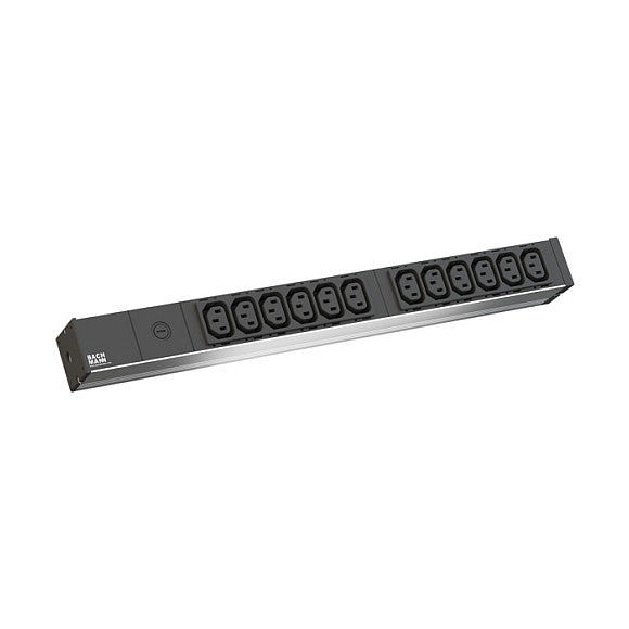 BACHMANN IT PDU ALU 19" 1HE 12 x C13 Buchse, Zuleitung C14 Stecker