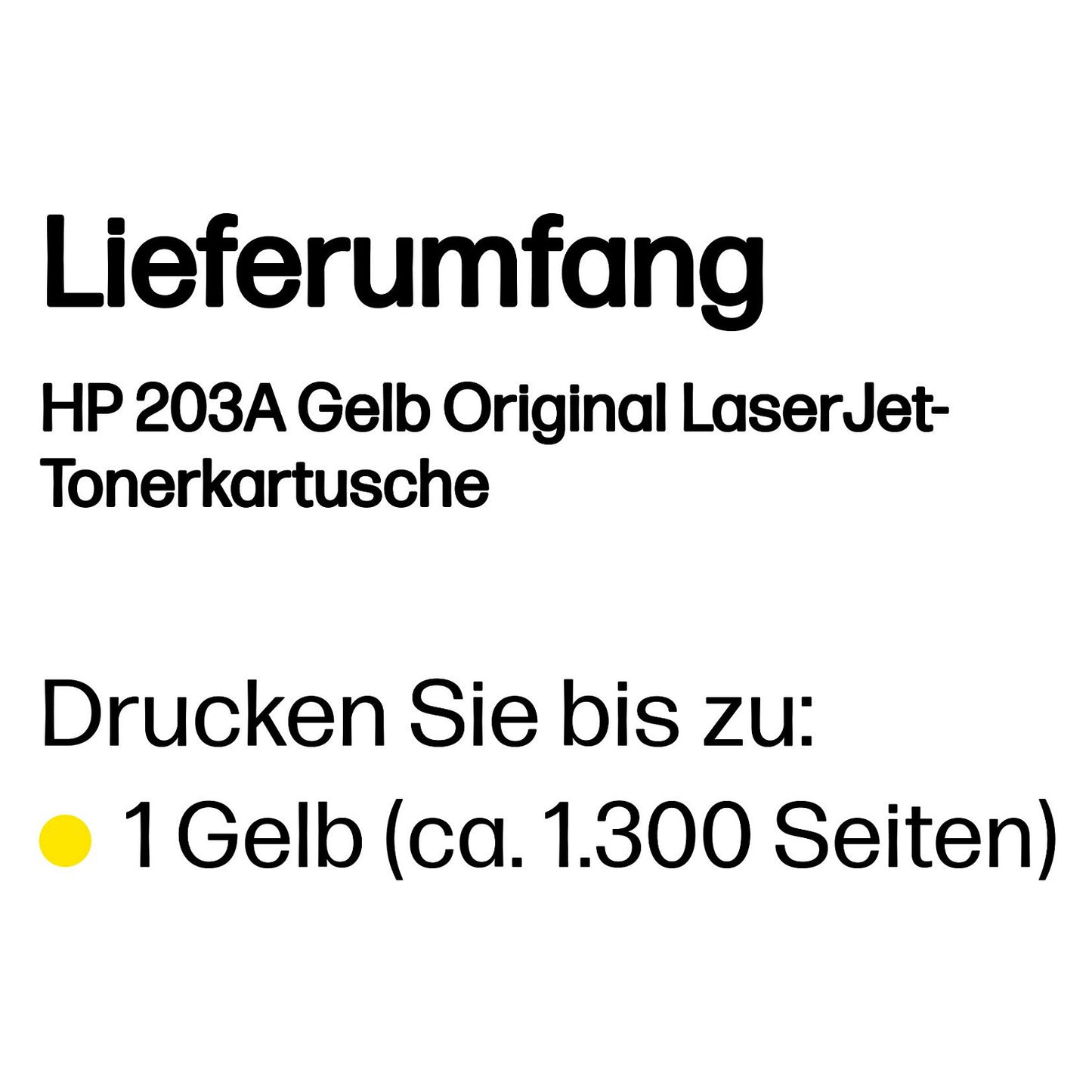 HP 203A Original Yellow LaserJet Toner Cartridge
