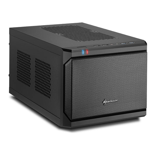Sharkoon QB One Schwarz - Midi/Minitower ITX, Mini-ITX 3,5 " - PC-/Server Netzteil Kühler - USB, USB 2.0, USB 3.0