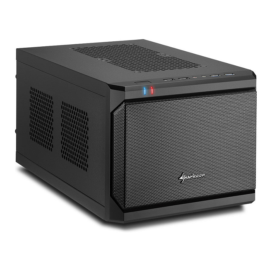 Sharkoon QB One Schwarz - Midi/Minitower ITX, Mini-ITX 3,5 " - PC-/Server Netzteil Kühler - USB, USB 2.0, USB 3.0