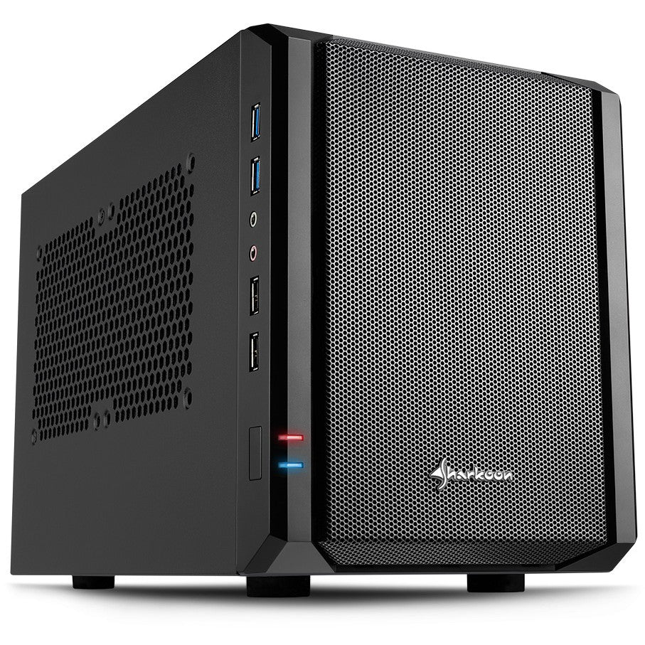 Sharkoon QB One Schwarz - Midi/Minitower ITX, Mini-ITX 3,5 " - PC-/Server Netzteil Kühler - USB, USB 2.0, USB 3.0