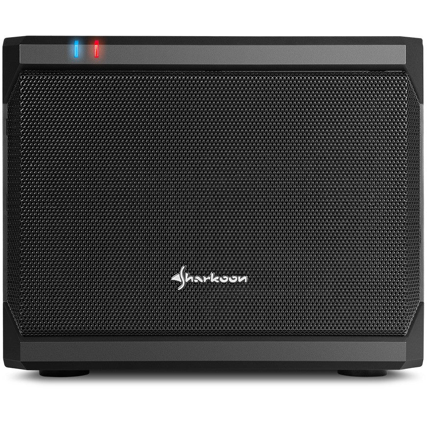 Sharkoon QB One Schwarz - Midi/Minitower ITX, Mini-ITX 3,5 " - PC-/Server Netzteil Kühler - USB, USB 2.0, USB 3.0