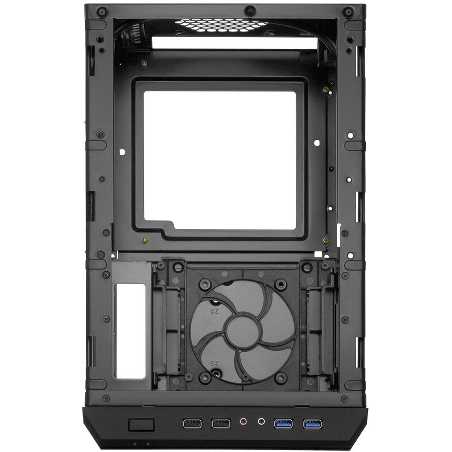 Sharkoon QB One Schwarz - Midi/Minitower ITX, Mini-ITX 3,5 " - PC-/Server Netzteil Kühler - USB, USB 2.0, USB 3.0