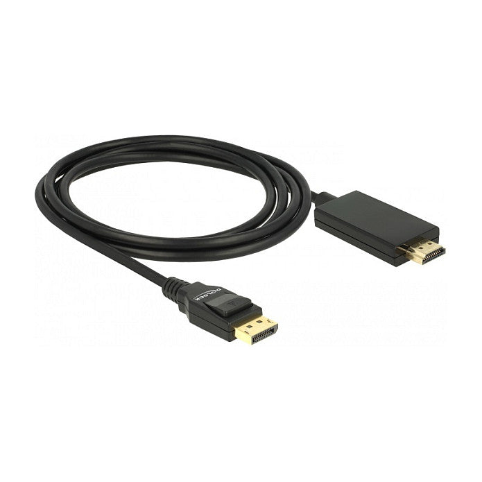 DELOCK Kabel Displayport 1.2 Stecker > High Speed HDMI-A Stecker Passiv 4K 2 m schwarz