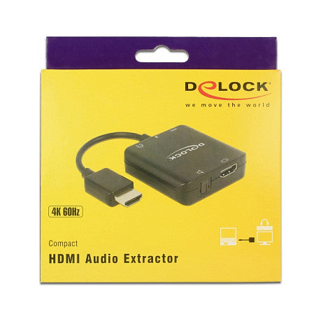 DELOCK HDMI Audio Extractor 4K 60 Hz kompakt