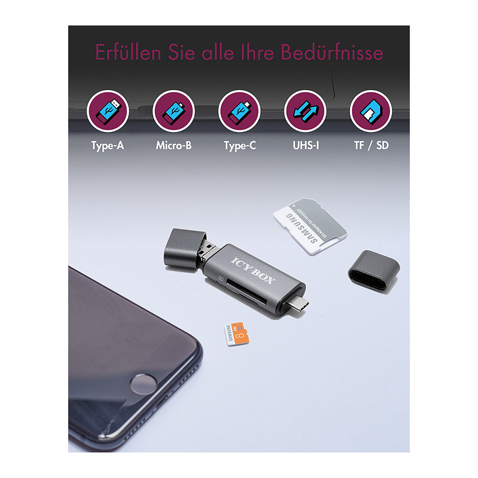 ICY BOX IB-CR200-C Multi-USB SD/MicroSD Kartenleser