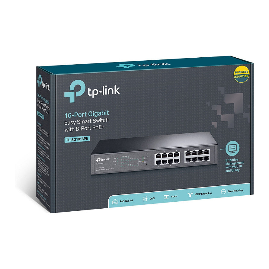 16P TP-LINK SG1016PE Metall POE+