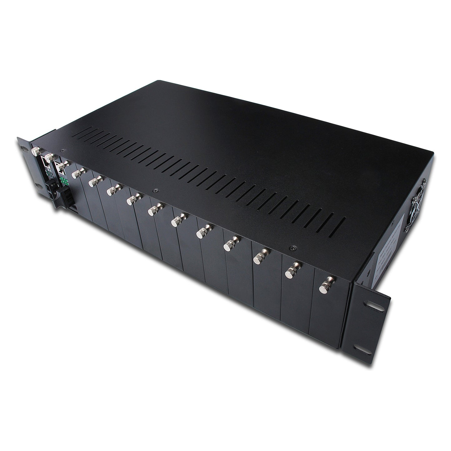 DIGITUS Medienkonverter Chassis 2HE 14-Slots schwarz
