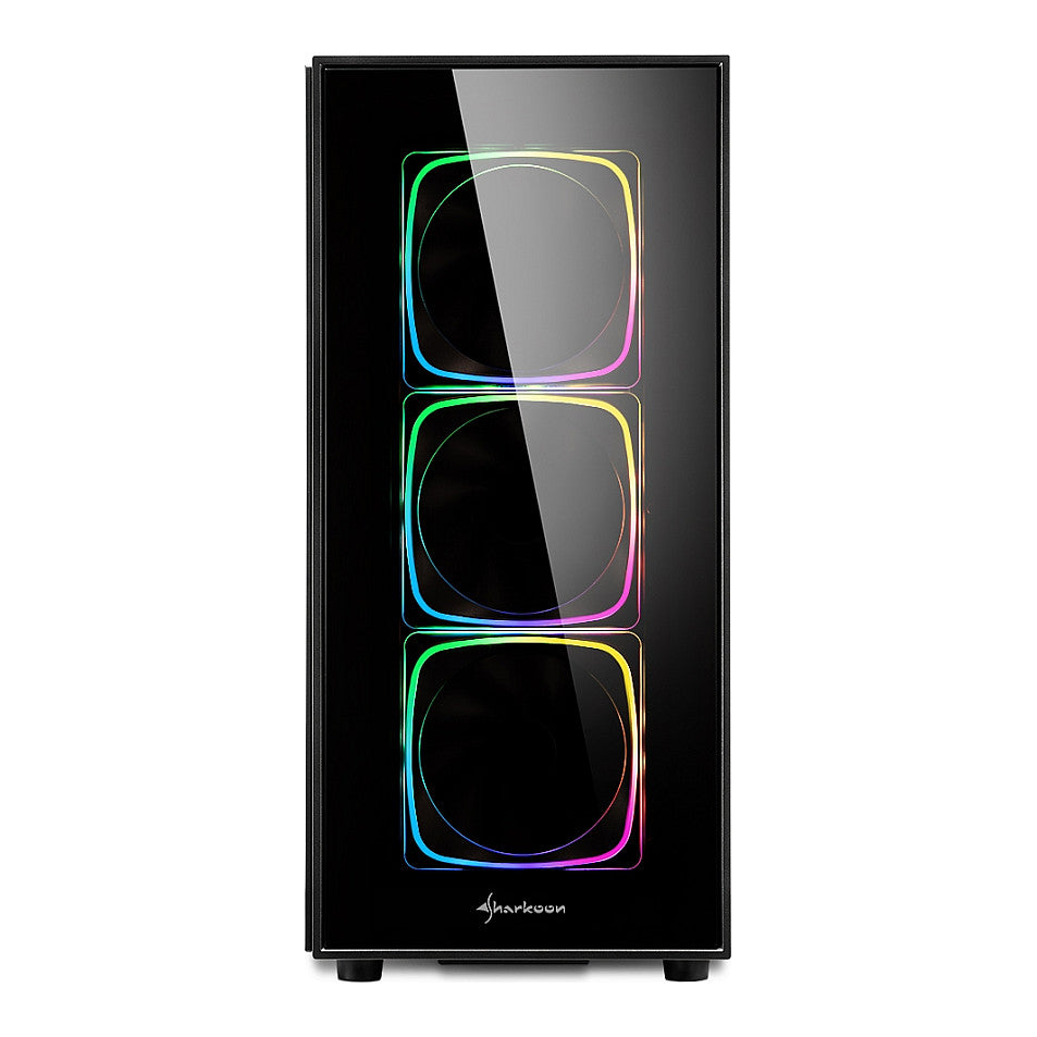 MIDI Sharkoon TG6 RGB. Glasfenster. Lüfter LED RGB