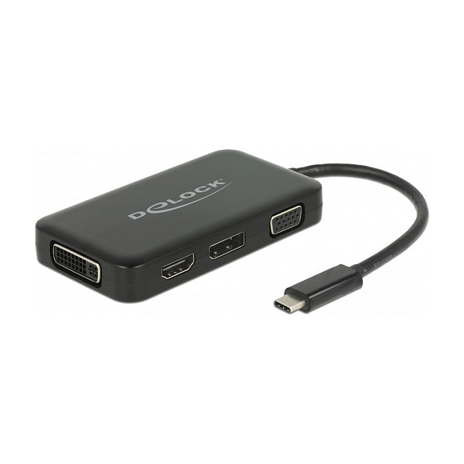 Adapter USB Type-C™ Stecker > VGA / HDMI / DVI / DisplayPort Buchse schwarz