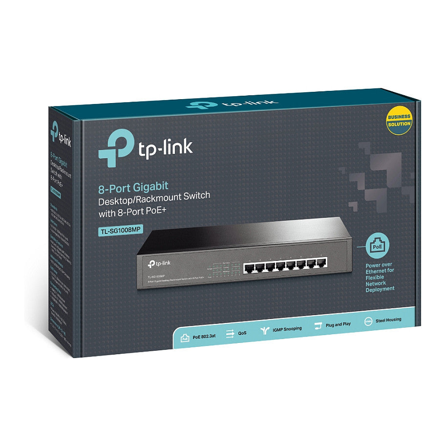 TP-Link SG1008MP - 8-Port Gigabit Switch with 8-Port PoE+