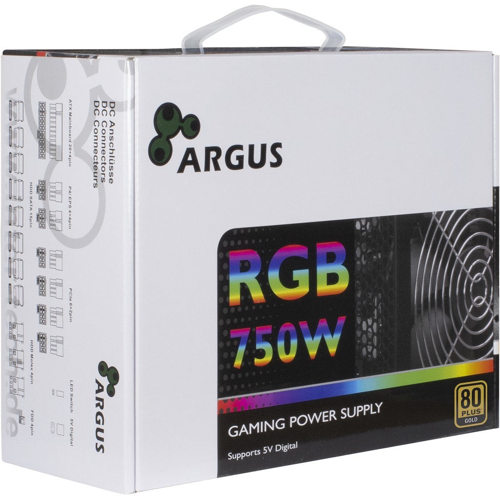 750W Inter-Tech Argus RGB-750W CM II 80+ Gold