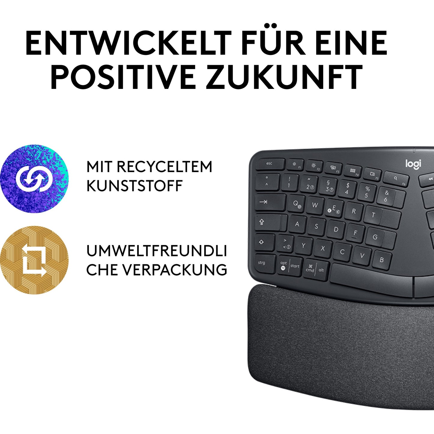 Logitech ERGO K860 ergonomisch ( geteilt ) Bluetooth 5.0 QWERTZ DE