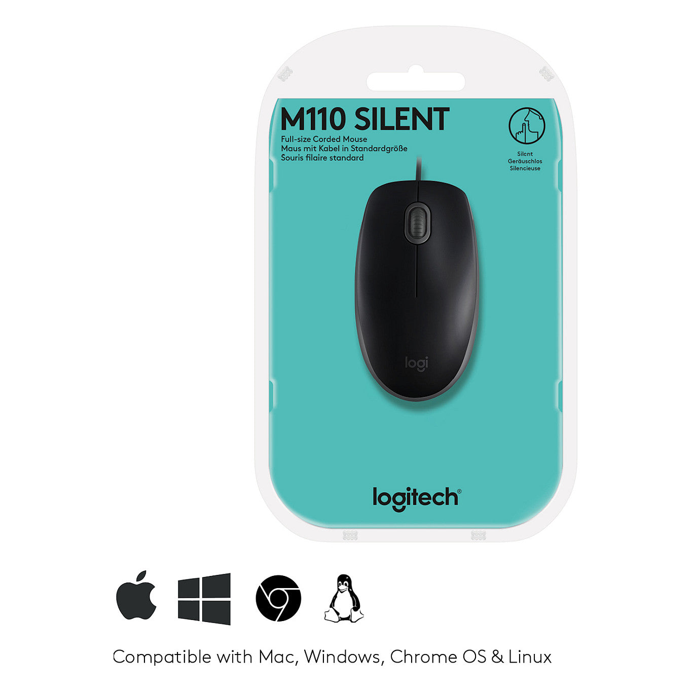 Logitech B110 Silent - Maus - USB