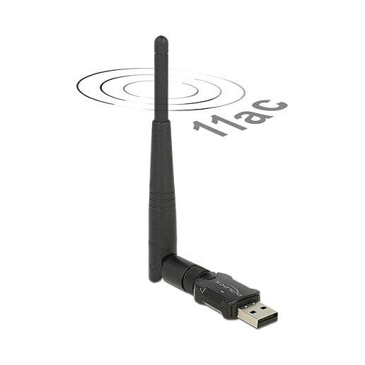 USB 2.0 Dualband WLAN ac/a/b/g/n Stick 433 + 150 Mbps mit externer Antenne