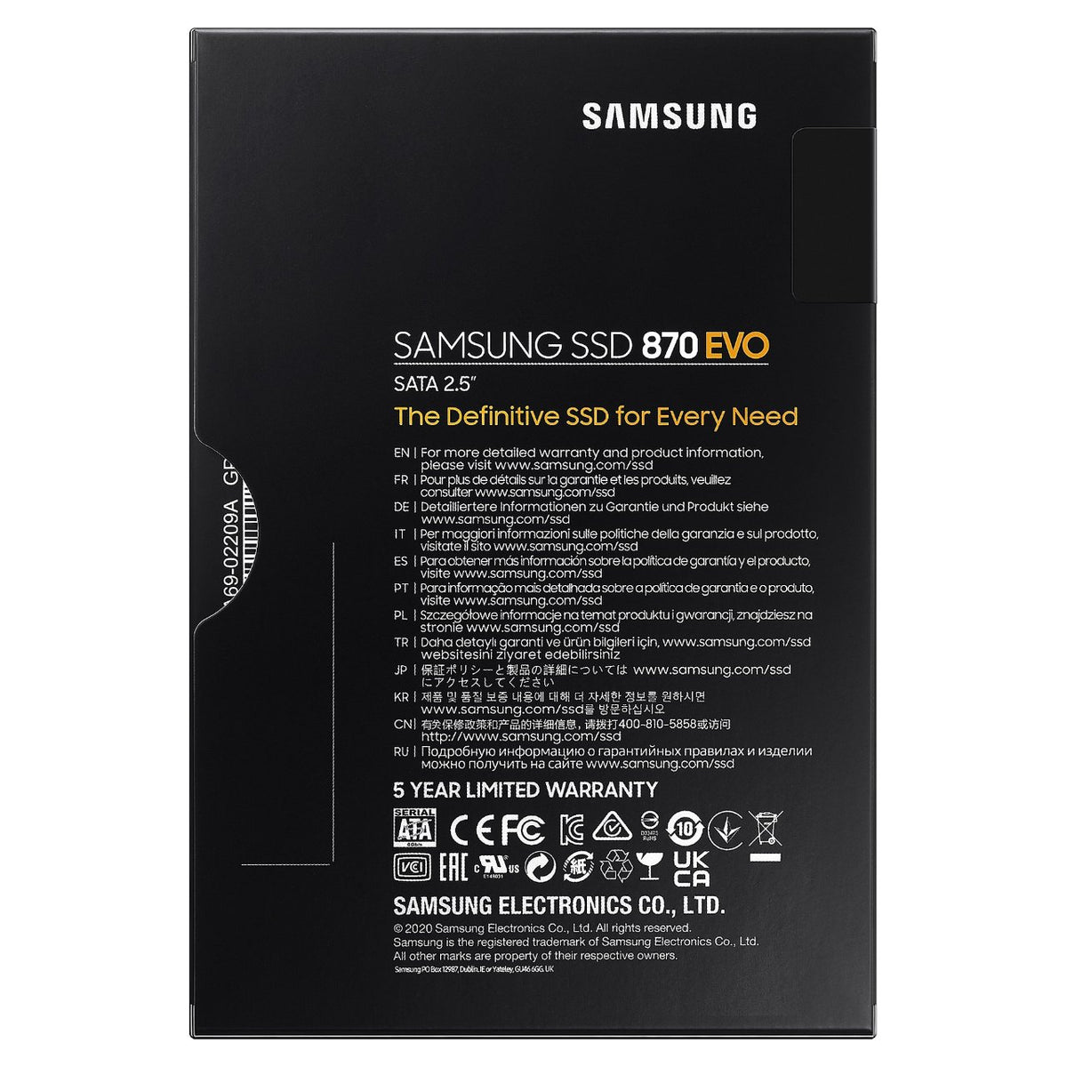2.5" 2TB Samsung 870 EVO retail