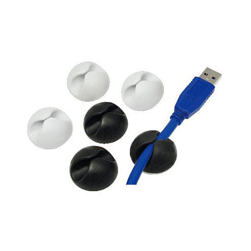 Management Kabelhalter LogiLink SET 6 Stück/3x white/black