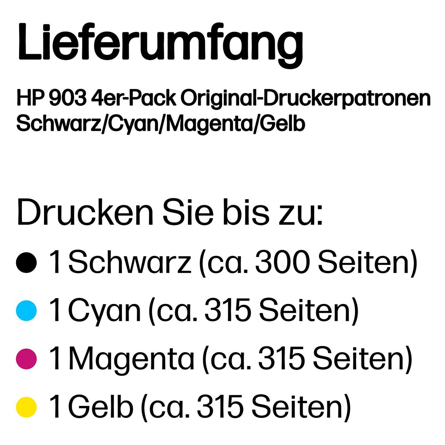 HP Tinte 903 6ZC73AE Multipack (BK/C/M/Y)