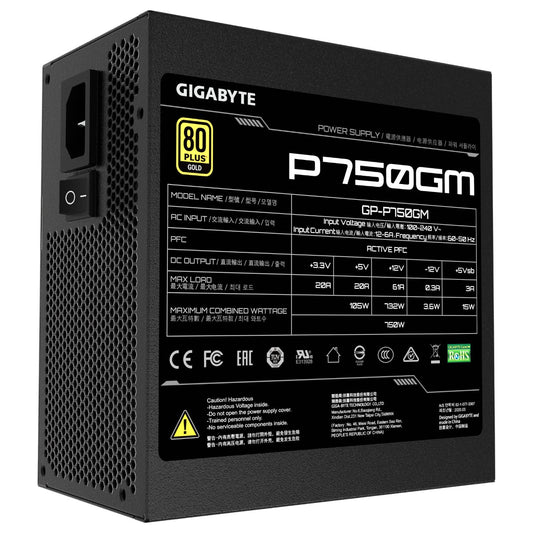 750W Gigabyte P750GM | 80+ Gold Kabelmanagement