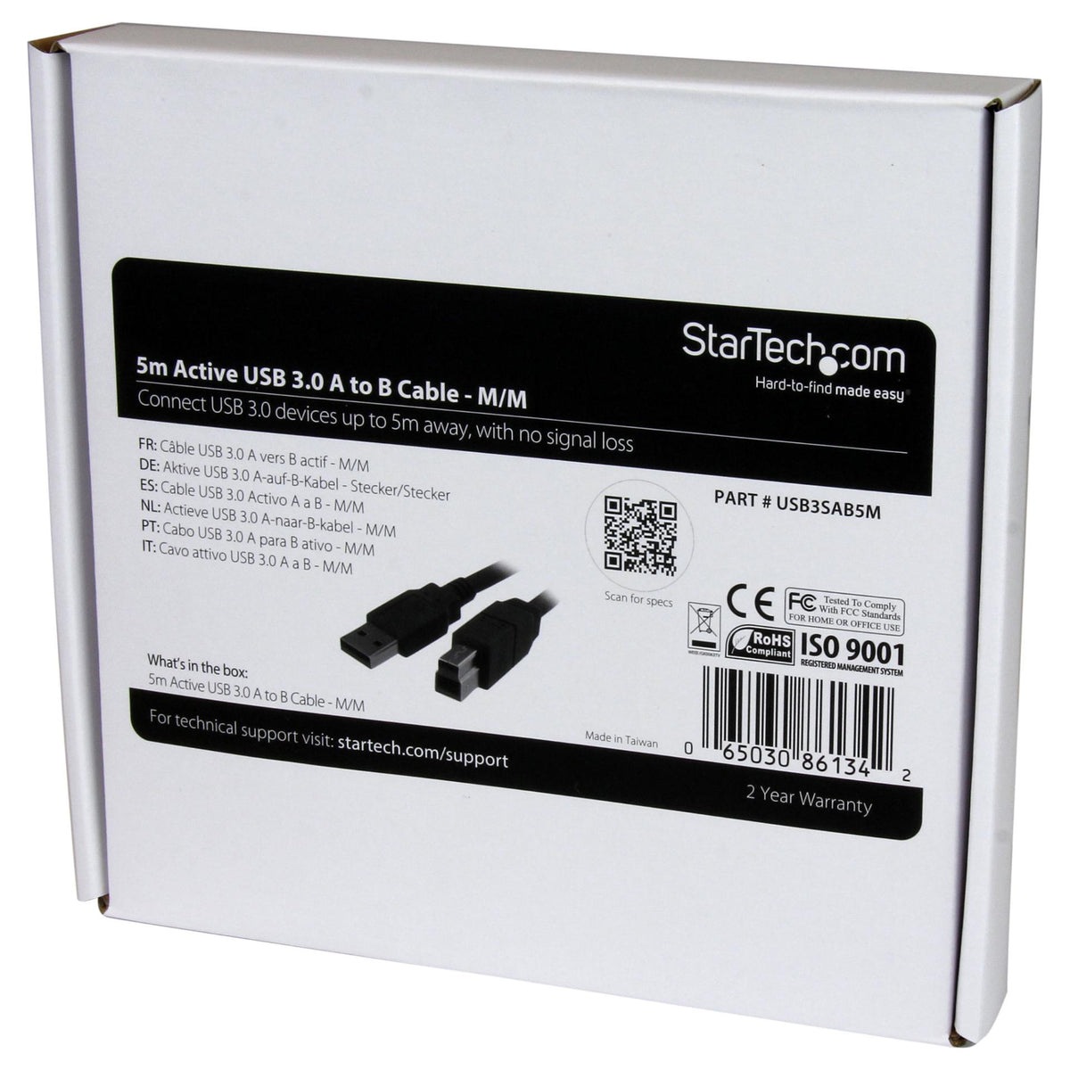 USB3.1 A > USB-B 5m 5 Gbit/s StarTech Black