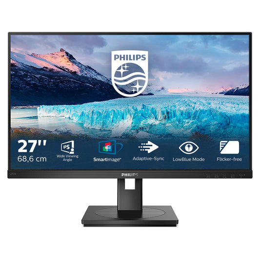 68,6cm/27'' (1920x1080) Philips S-line 272S1AE 16:9 4ms HDMI DVI-D VGA DisplayPort VESA Pivot Speaker Full HD Black
