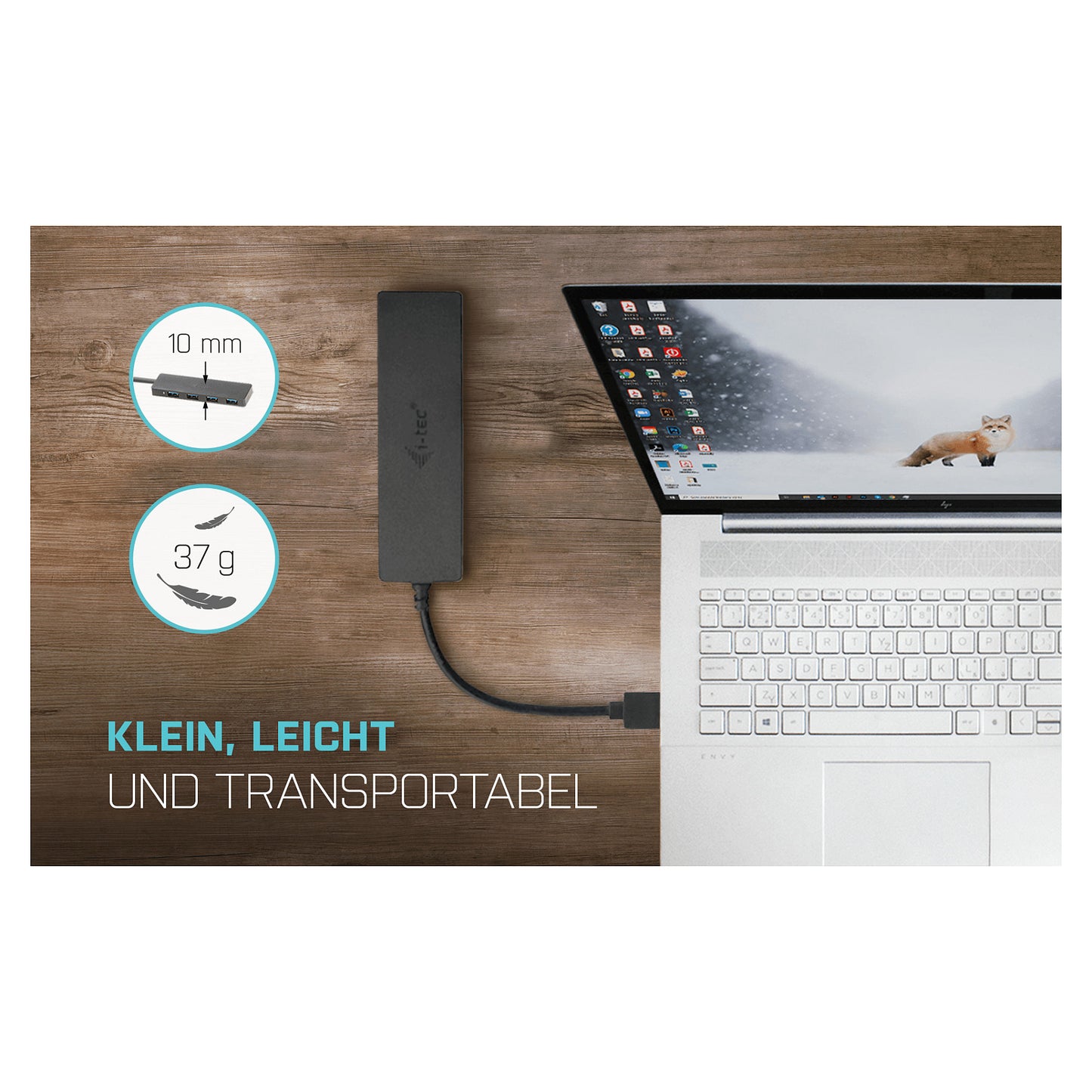 USB3.0 HUB 4Port SuperSpeed passiv i-Tec Black
