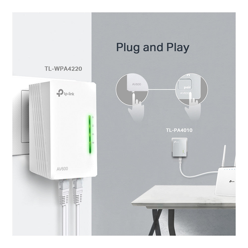 INTD TP-LINK Powerline TL-WPA4221 KIT AV600-300Mbit/s-WLAN-Powerline-Extender KIT