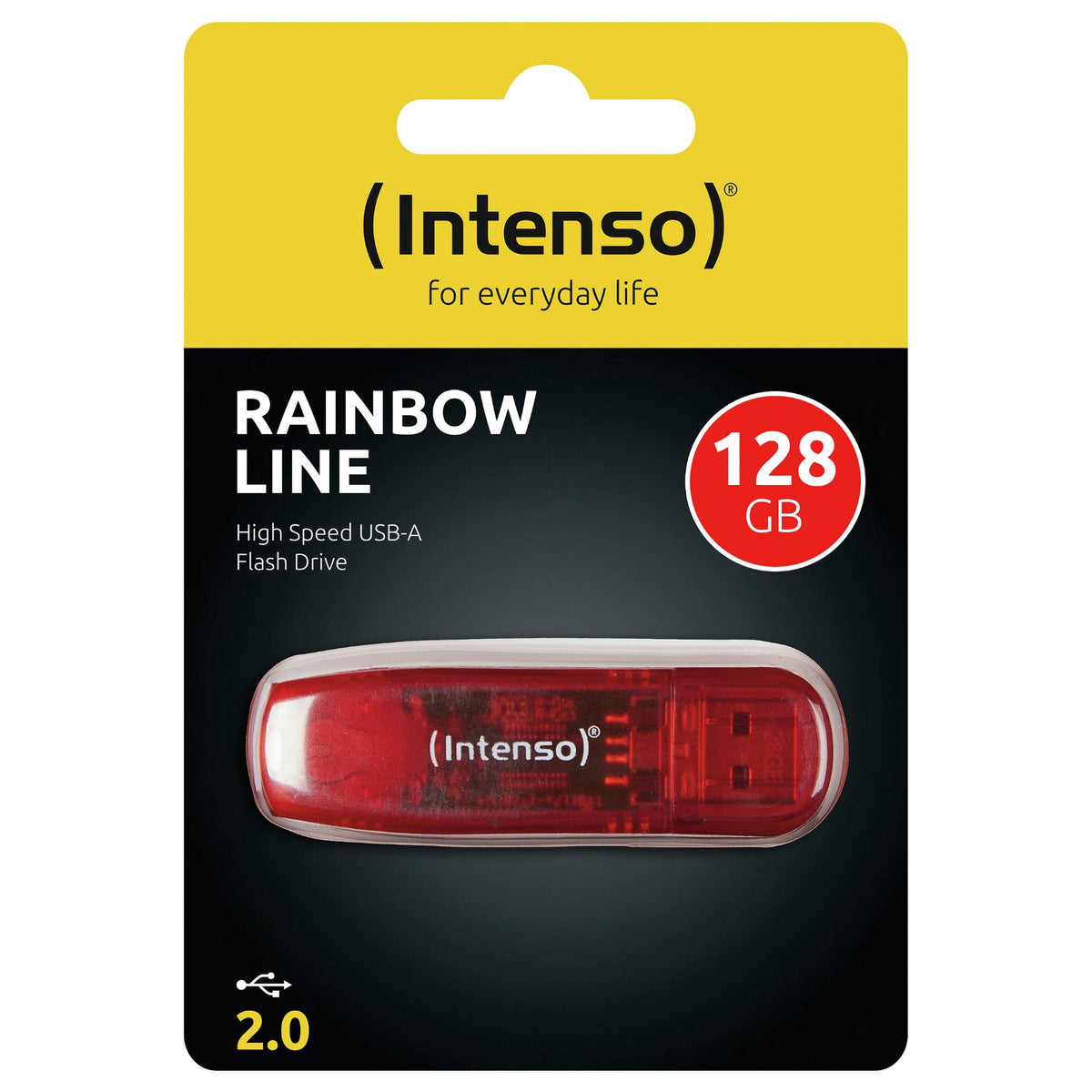STICK 128GB USB 2.0 Intenso 3502491 Rainbow Line Red