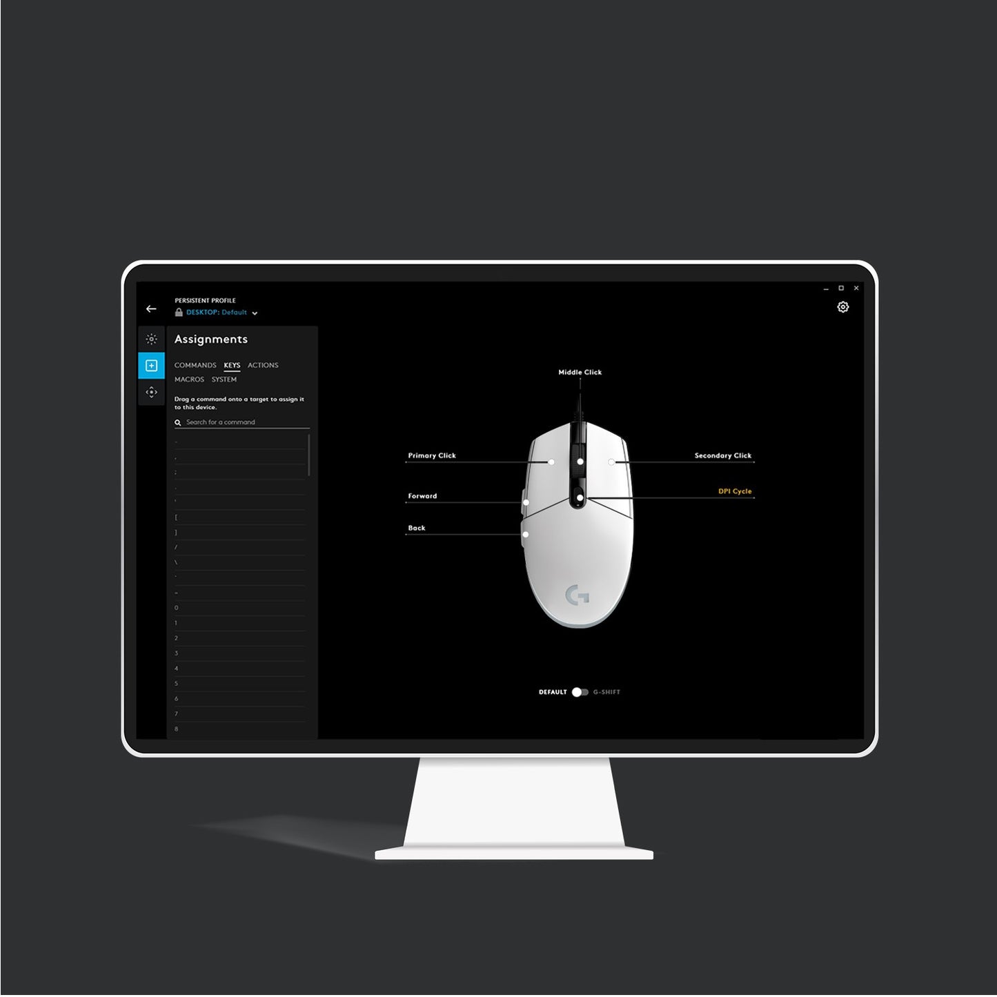 Logitech G203 LIGHTSYNC Gaming Mouse white