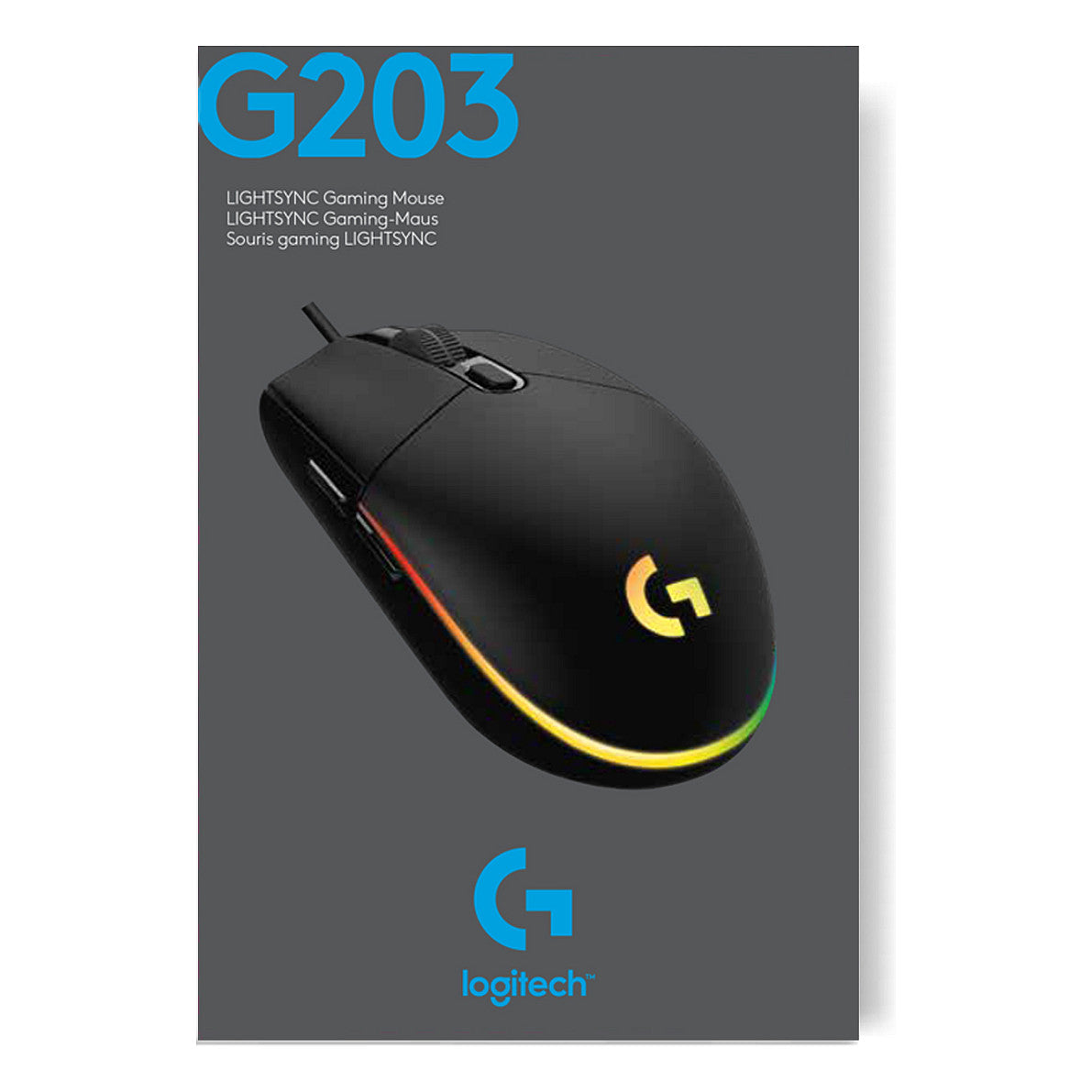 Logitech G203 Lightsync Gaming Mouse white