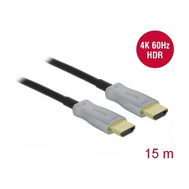 DELOCK Aktives Optisches Kabel HDMI 4K 60Hz 15m