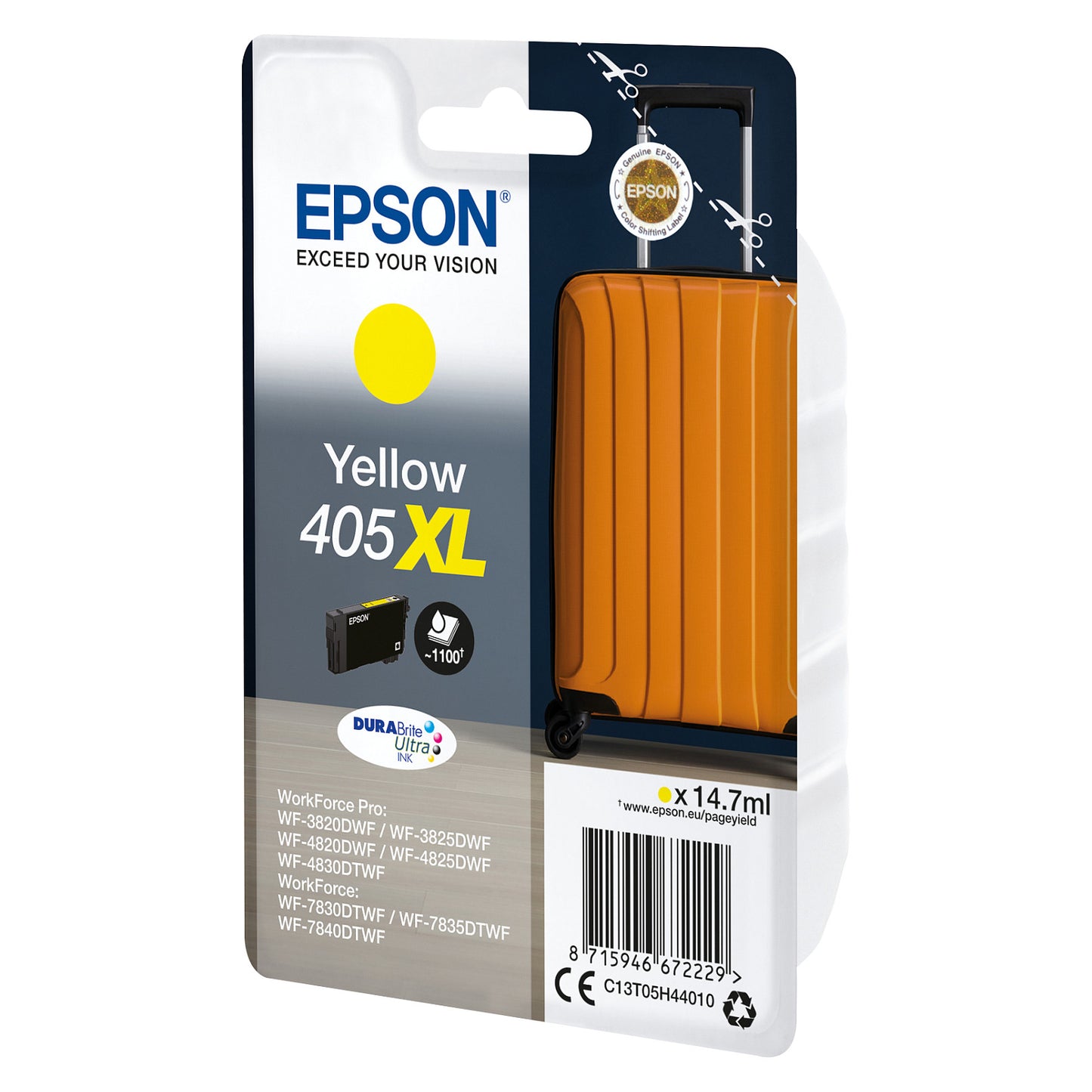 Epson Tinte 405XL C13T05H44010 Gelb bis zu 1.100 Seiten