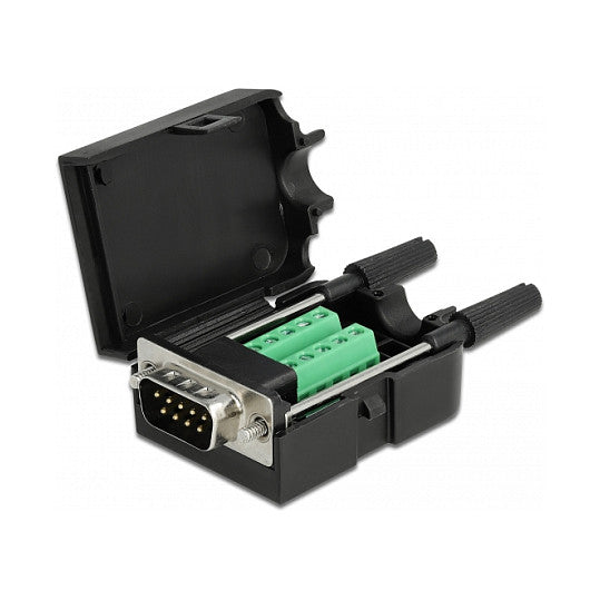 D-Sub9 Stecker zu Terminalblock mit Gehäuse