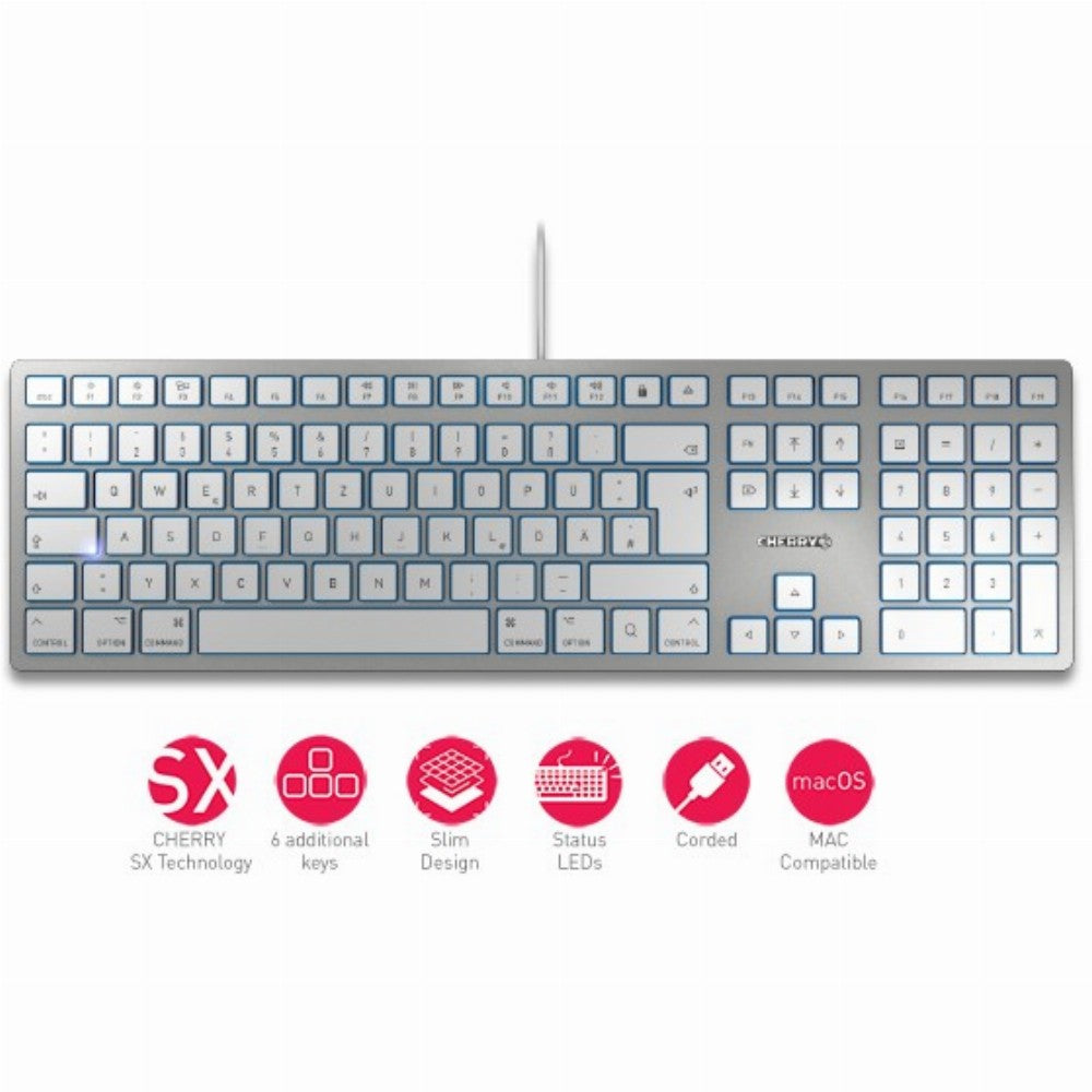Cherry KC 6000 SLIM FOR MAC USB silber QWERTZ DE