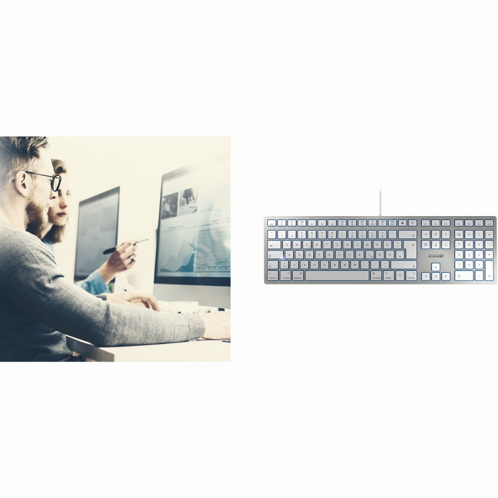 Cherry KC 6000 SLIM FOR MAC USB silber QWERTZ DE