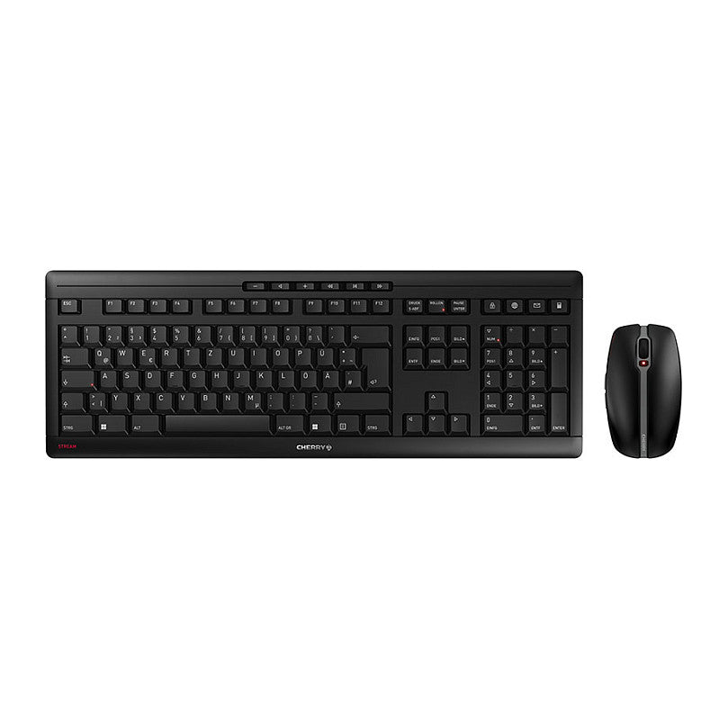 Cherry Tastatur und Maus Set Stream Desktop RECHARGE Black QWERTZ DE