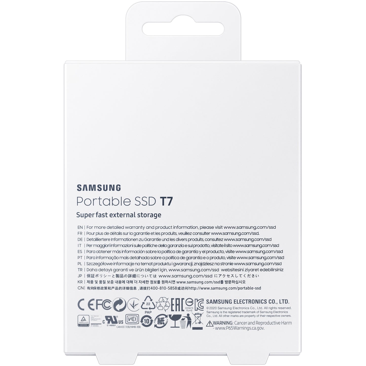 2 TB Samsung Portable T7 USB 3.2 Gen2 Titangrau Einzelhandel