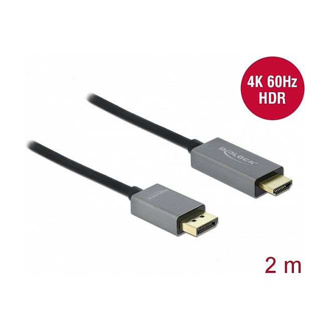 Aktives DisplayPort 1.4 zu HDMI Kabel 4K 60 Hz (HDR) 2 m