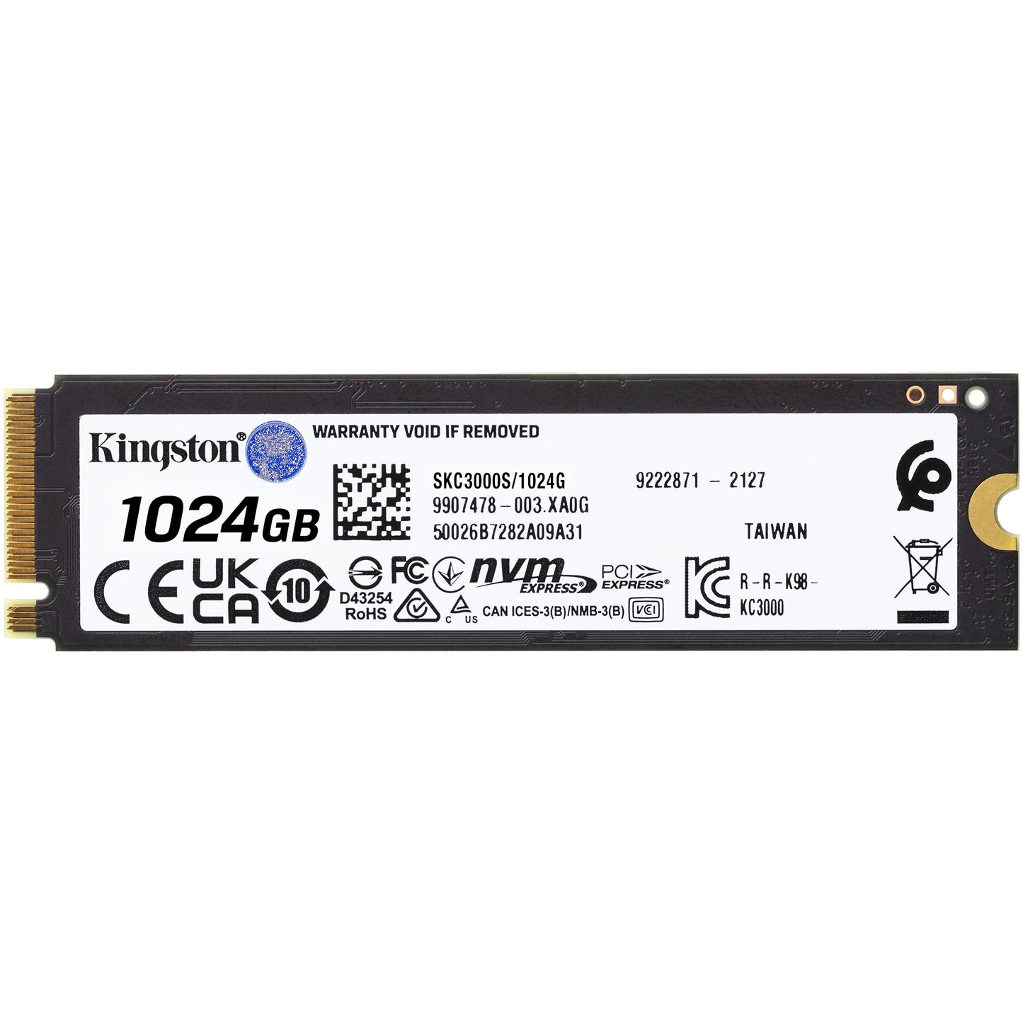 M.2 1TB Kingston KC3000 NVMe PCIe 4.0 x 4