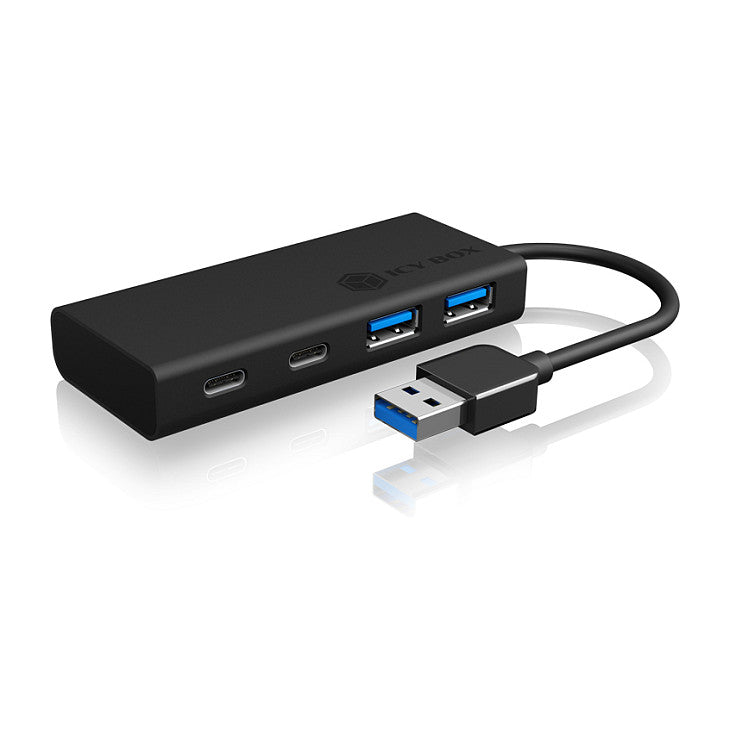 ICY BOX IB-HUB1426-U3 USB 3.0 HUB 4-Port 2xUSB-C; 2xUSB 3.0