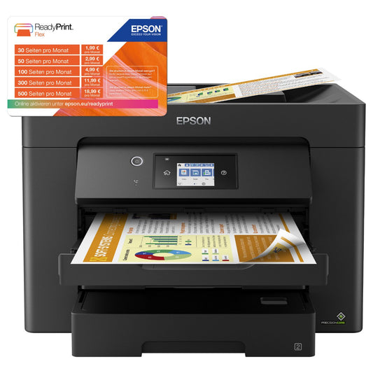 Epson WorkForce WF-7830DTWF Tinte-Multifunktionsdrucker 4in1 A4/A3 LAN WLAN WiFi Duplex ADF
