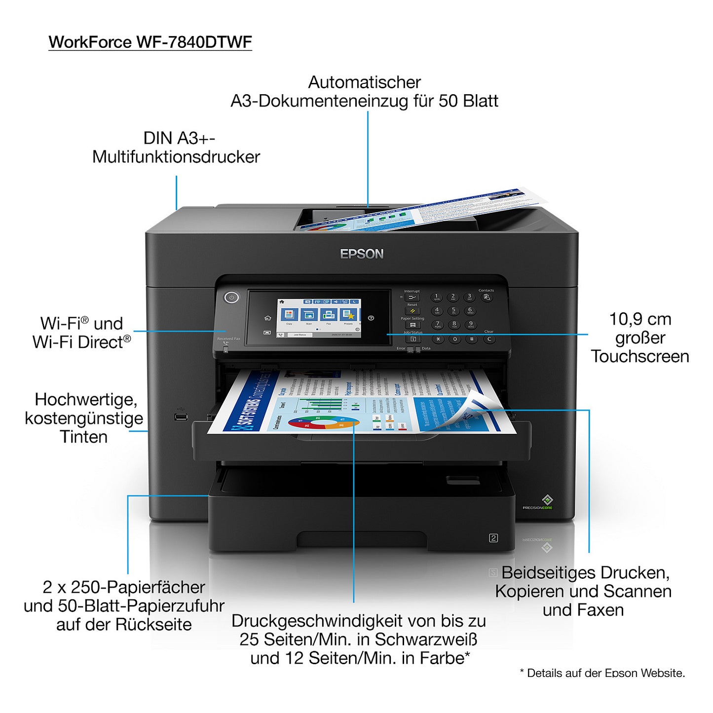 T Epson WorkForce WF-7840DTWF 4in1/A4/A3/LAN/WLAN/ADF/Duplex