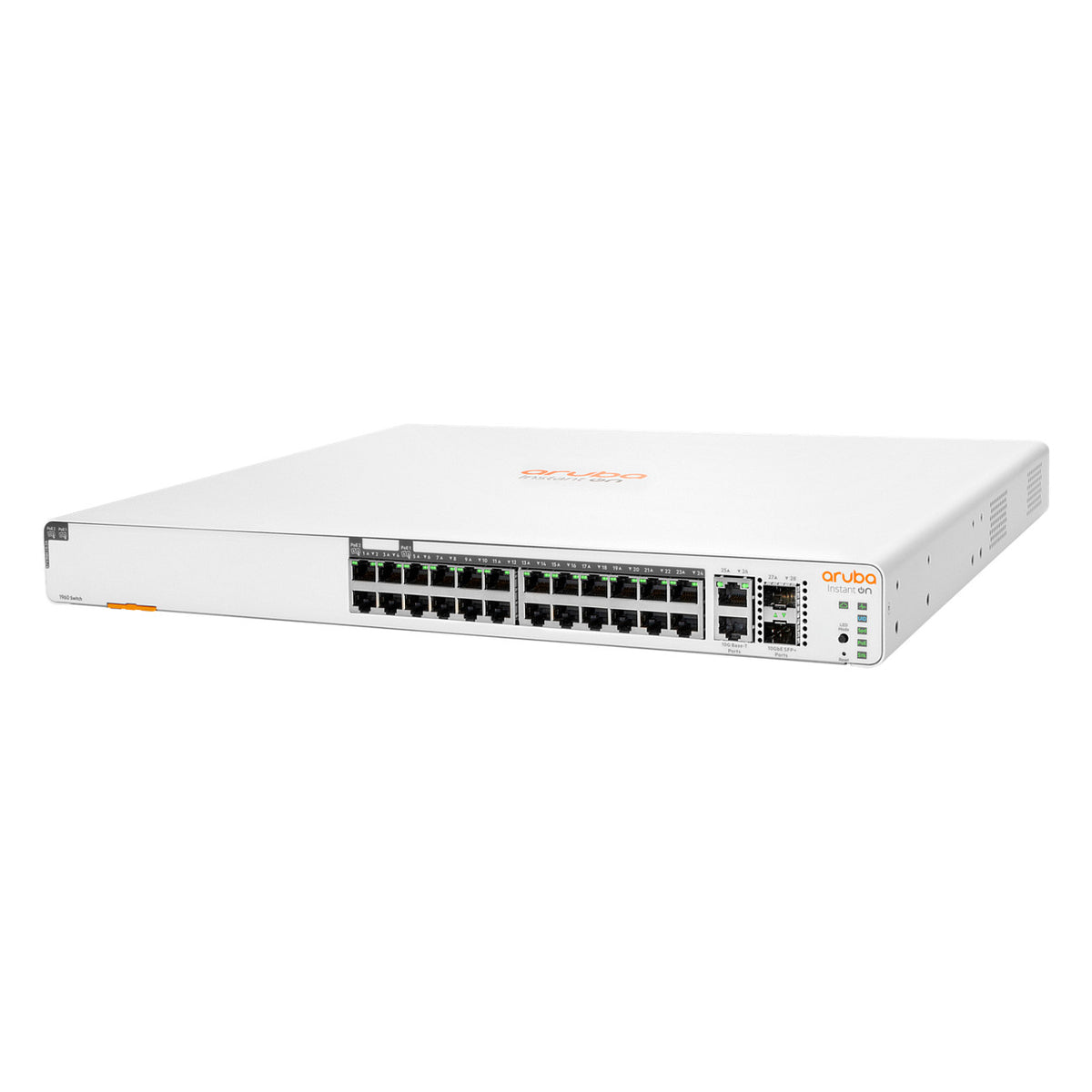 24+4P HP Enterprise Aruba Instant On 1960 24G 2SFP+ 2XGT PoE+ (370W) M RM Switch