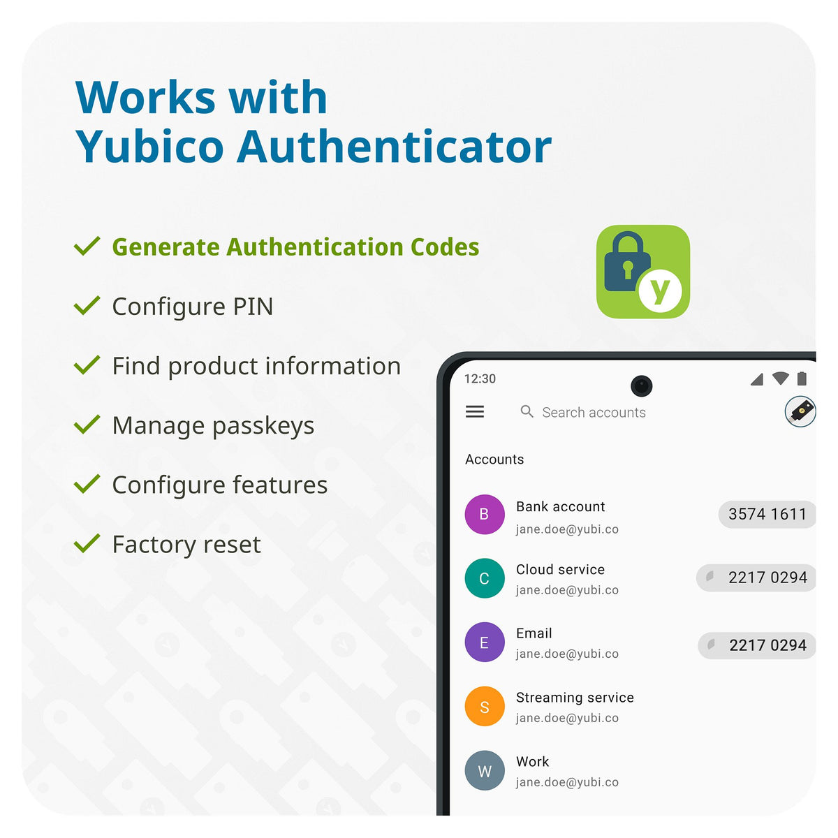 YubiKey 5C NFC - USB-C Sicherheitsschlüssel