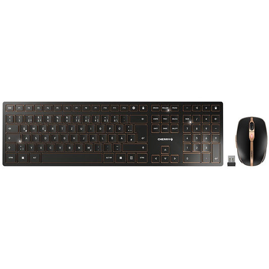 Cherry DW 9100 Slim - Tastatur-und-Maus-Set wireless black QWERTZ DE