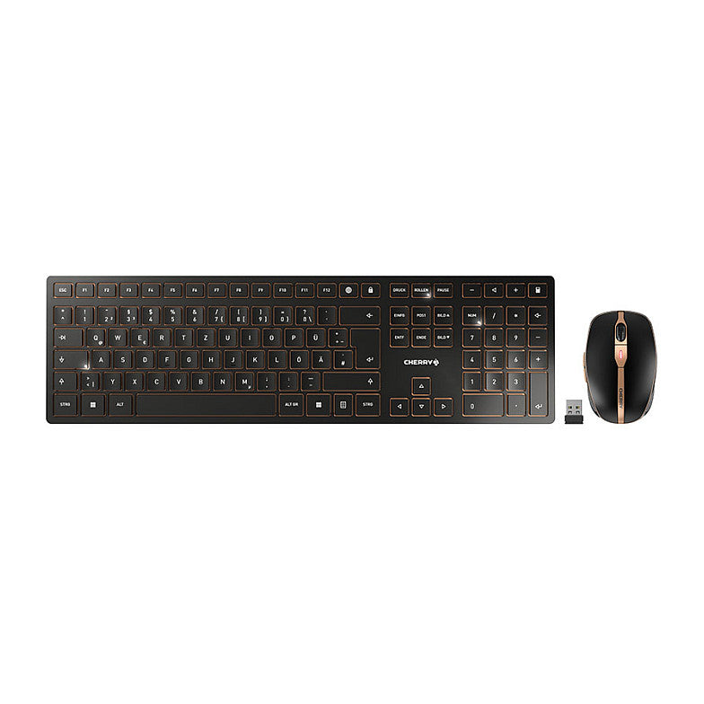 Cherry DW 9100 Slim - Tastatur-und-Maus-Set Wireless Black QWERTZ DE