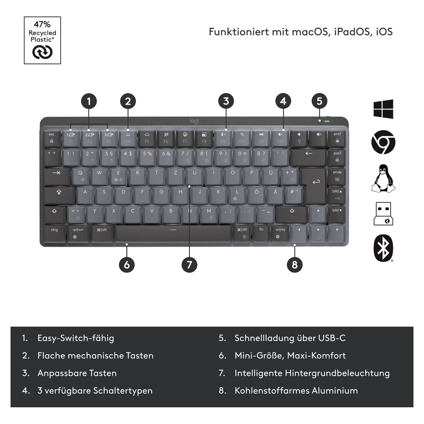 Logitech Master Series MX Mechanical Mini Graphite
