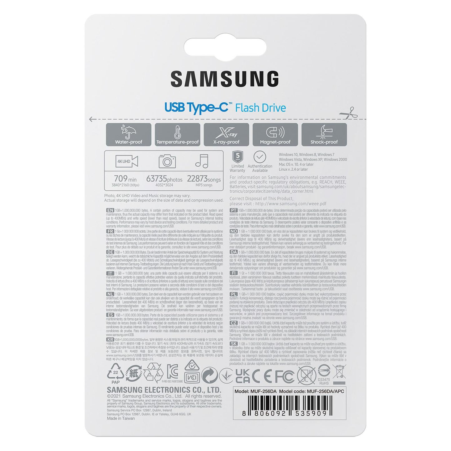STICK 256GB USB 3.2 USB-C Samsung MUF-256DA Blau